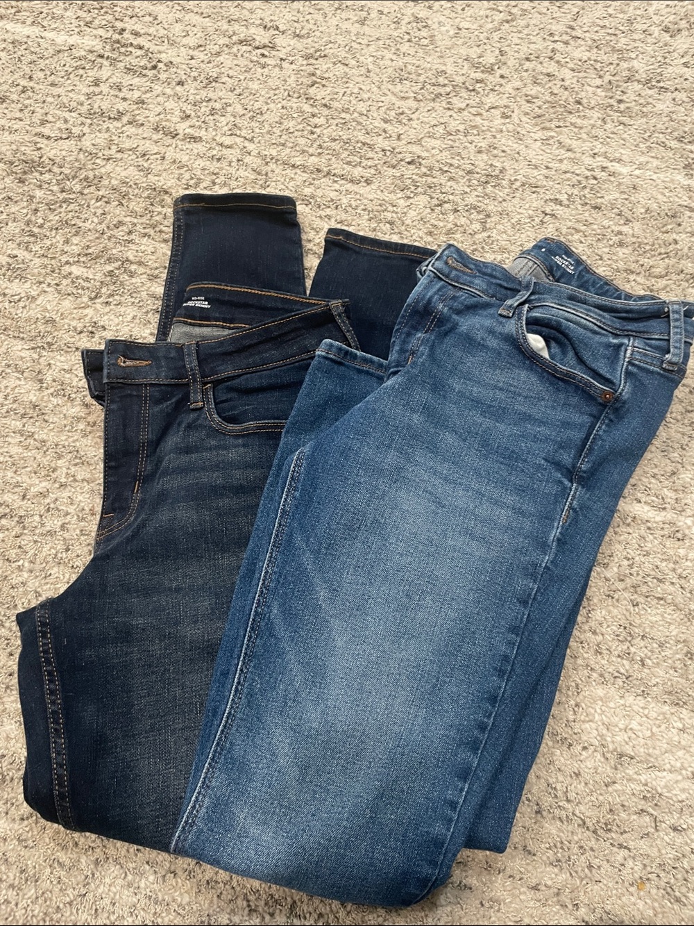 Old Navy Women's Skinny Jeans - Dark and Medium Blue Washes